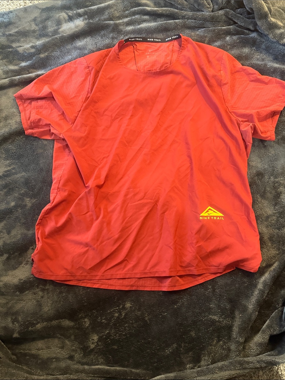 Nike Red Short-Sleeve Trail Performance Tee
